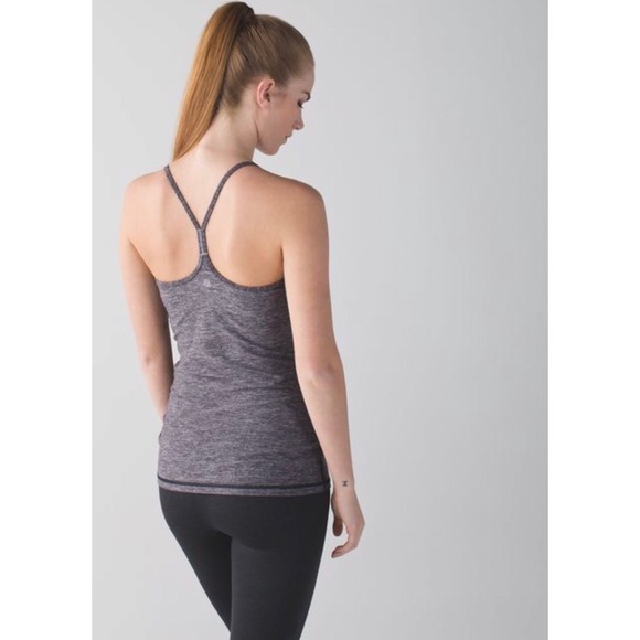 lululemon athletica Tops - Lululemon Gray Power Y Yoga Tank Top